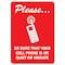Signmission OSHA, 7" Height, Decal, 10" x 7", Landscape, Your Cell Phone is on Quiet or Vibrate with Graphic OS-MISC-D-710-L-19520 - alternate 1
